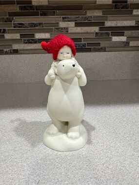 Department 56 snowbabies Bear back ride figurine